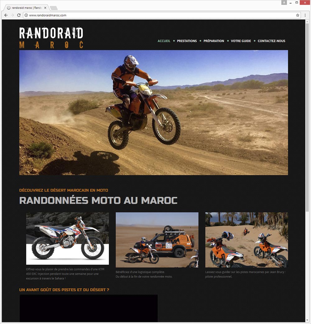 Site web Wordpress - Randoraidmaroc.com